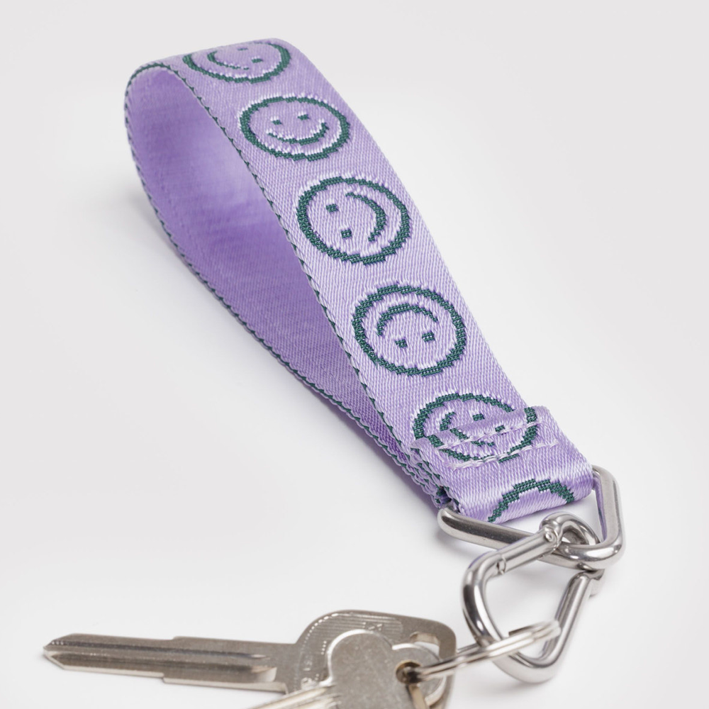 Baggu Logo Keychain Lilac  Happy