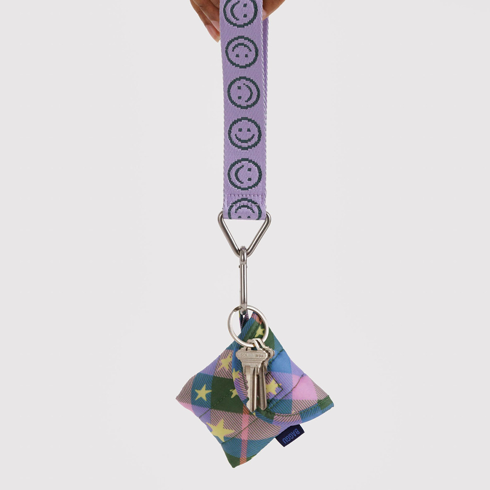 Baggu Logo Keychain Lilac  Happy