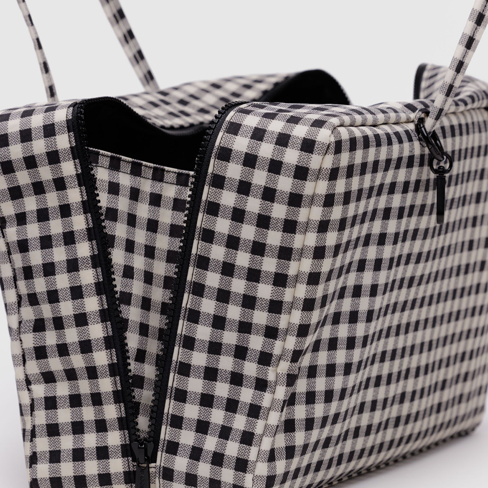 Baggu Nylon Bowler Bag Black & White Gingham