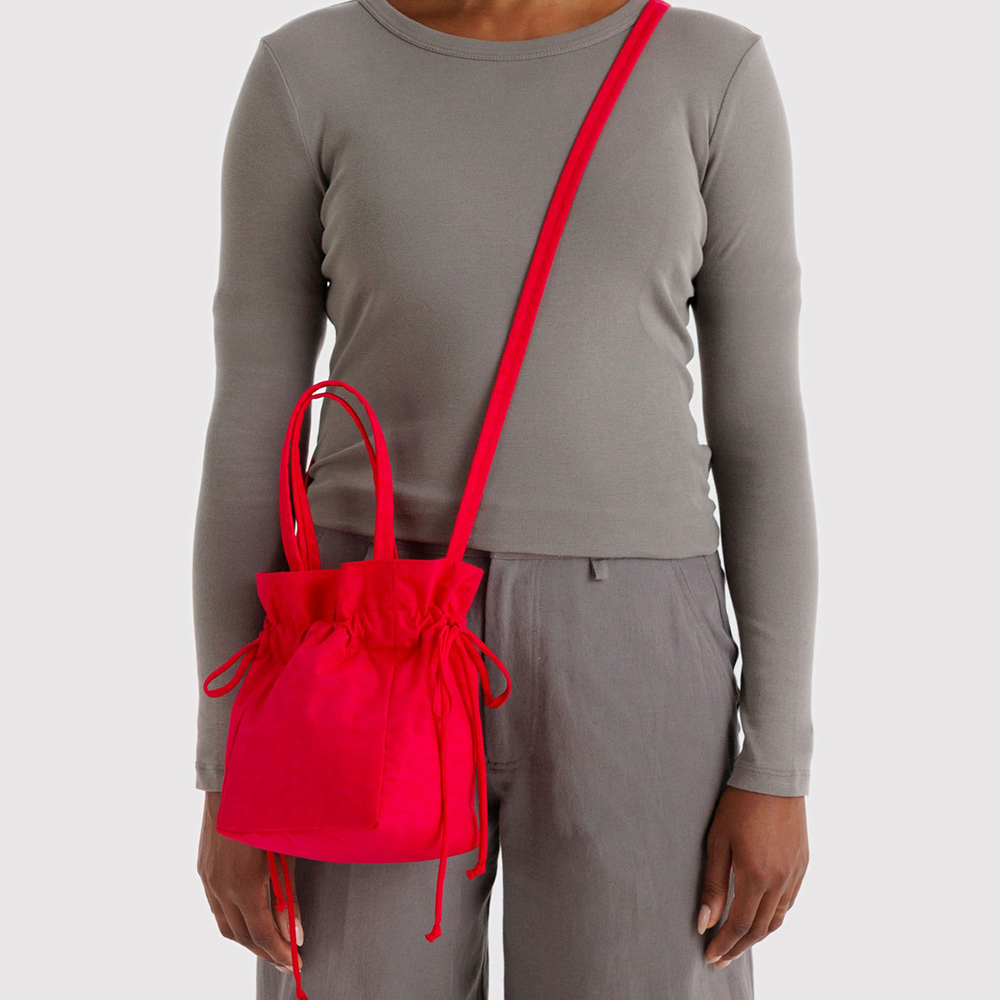 Baggu Nylon Drawstring Bag Candy Apple