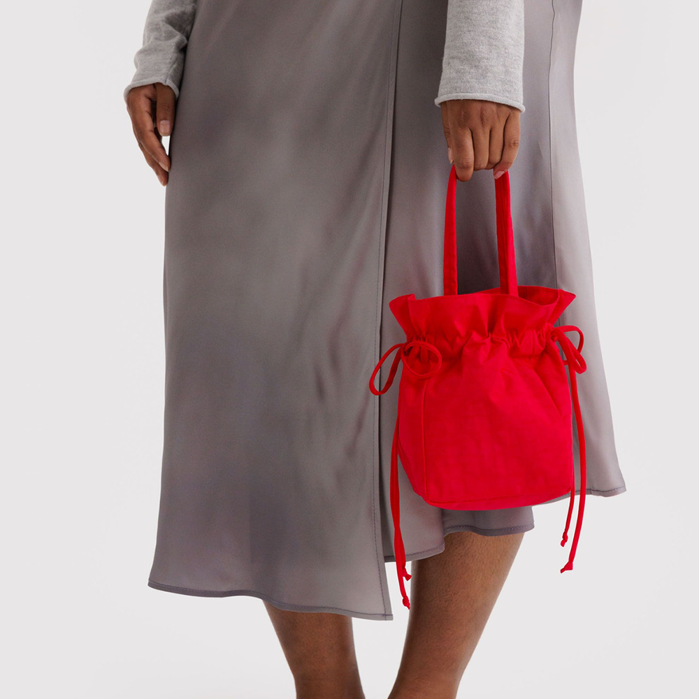 Baggu Nylon Drawstring Bag Candy Apple