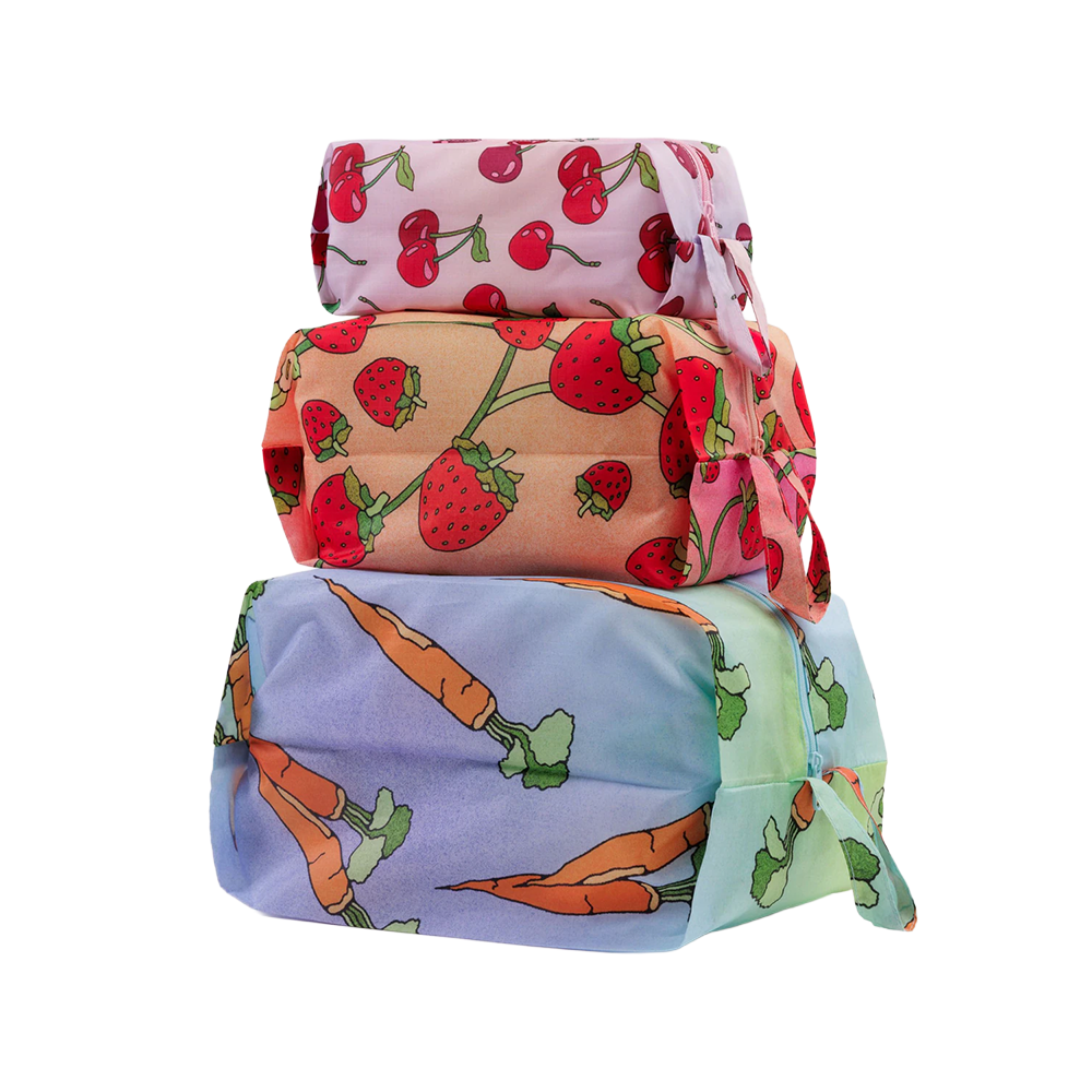 Baggu 3D Zip Pouch Fruit and Veg