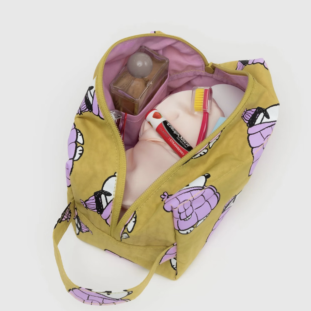 Baggu x Peanuts Dopp Kit Travel Bag Puffer Snoopy Pink