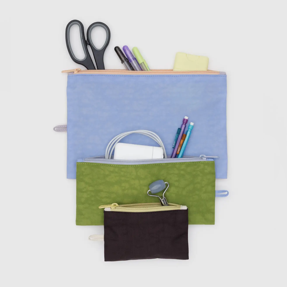 Baggu Flat Pouch  Pastels Colorblock