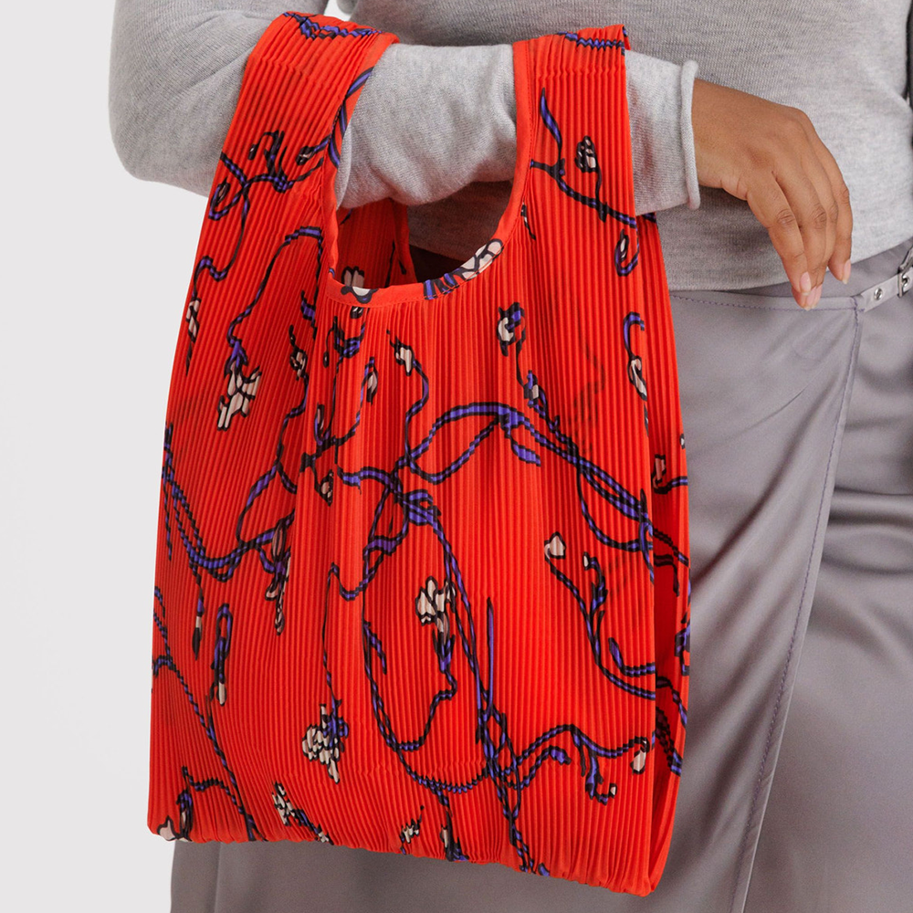 Baggu Pleated Baby Reusable Bag Red Snapdragon