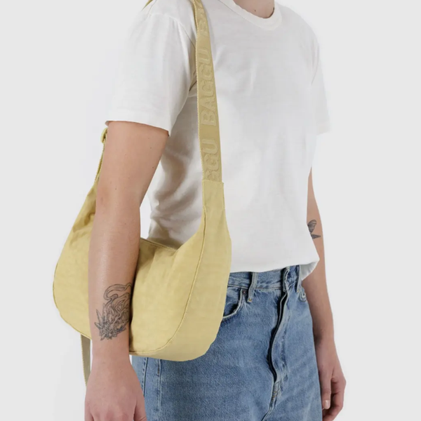 Baggu Medium Nylon Crescent Bag Butter