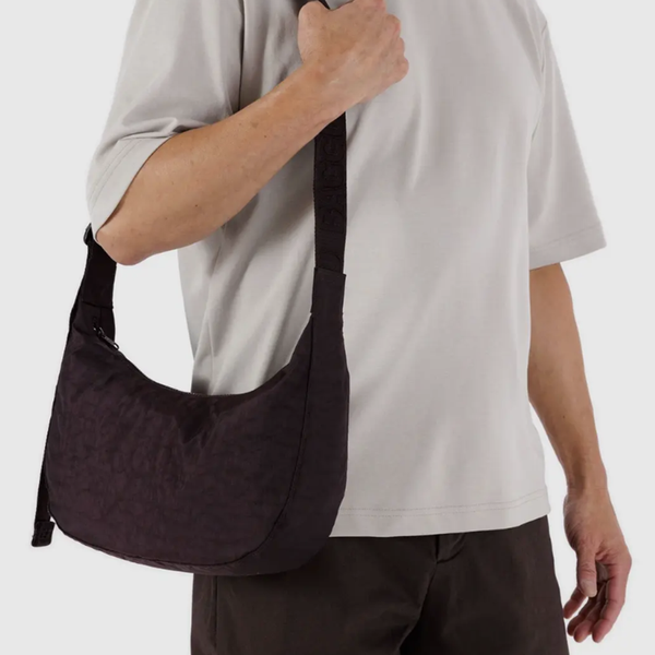 Baggu Medium Nylon Crescent Bag Chocolate Plum