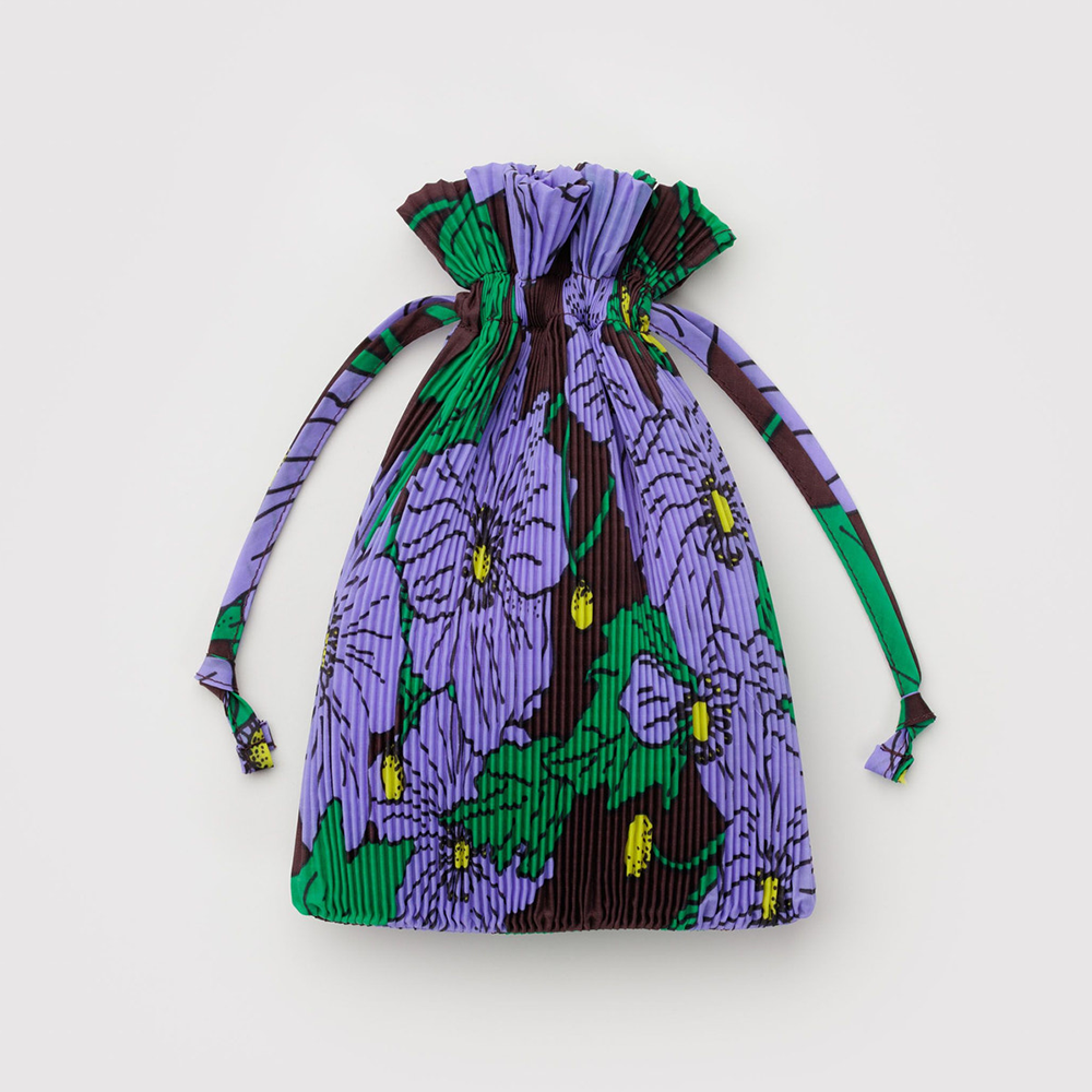 Baggu Pleated Bag Maroon Poppy