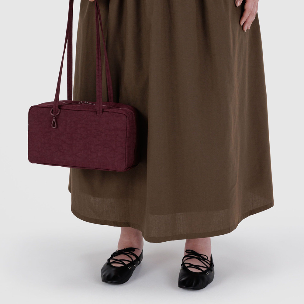 Baggu Nylon Bowler Bag Mahogany