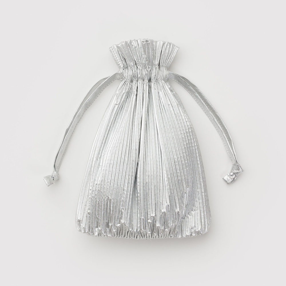 Baggu Pleated Baby Reusable Bag Chrome Metallic
