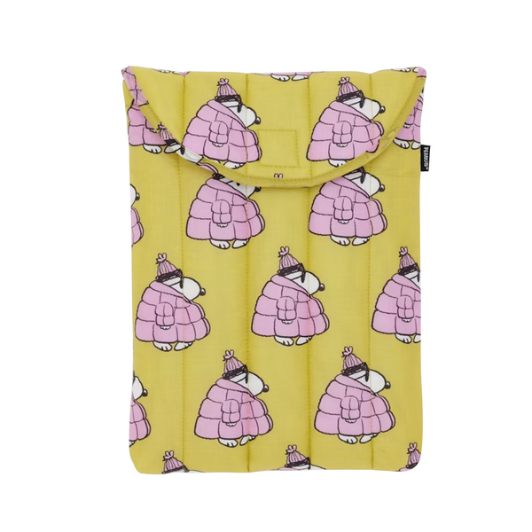 Baggu x Peanuts Puffy Laptop Sleeve 13/14 inch Puffer Snoopy Pink