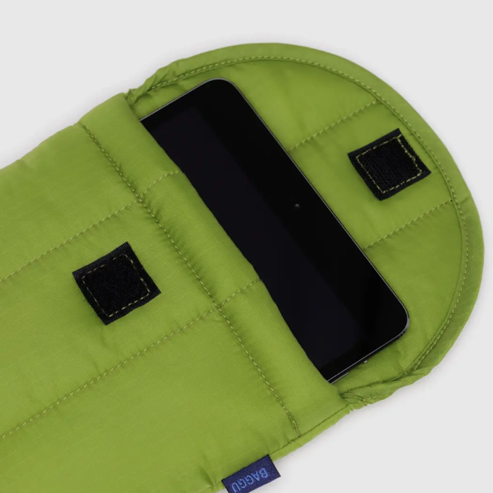 Baggu Puffy Tablet Sleeve 8 inch Green Juice