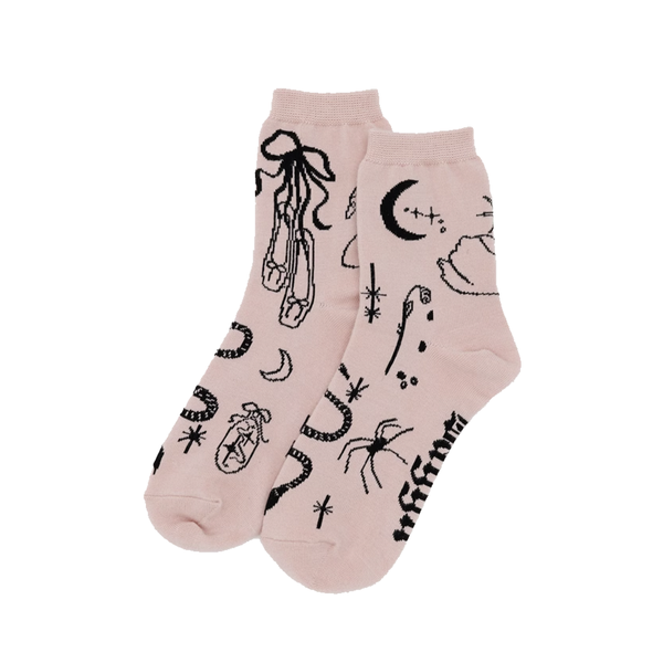 Baggu Crew Sock Ballet Icons