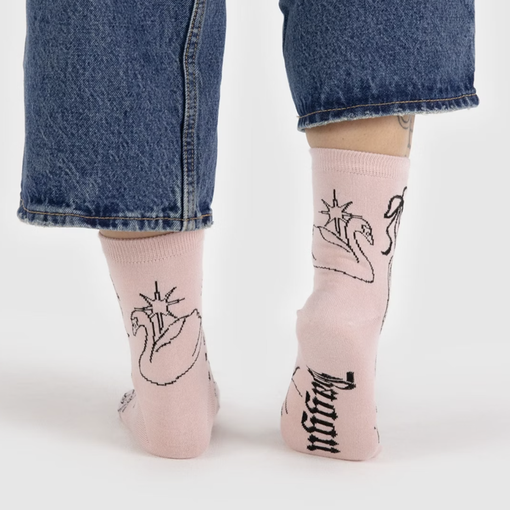 Baggu Crew Socks Ballet Icons