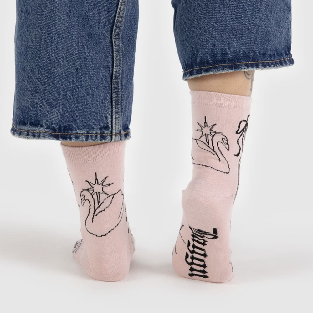 Baggu Crew Sock Ballet Icons