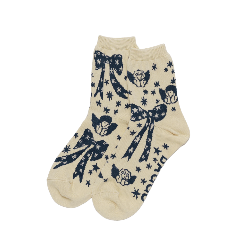 Baggu Crew Sock Cherub Bows