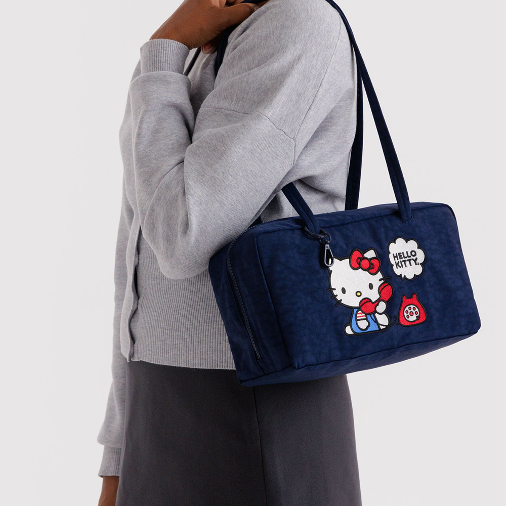 Baggu x Hello Kitty Nylon Bowler Bag Embroided Hello Kitty Phone
