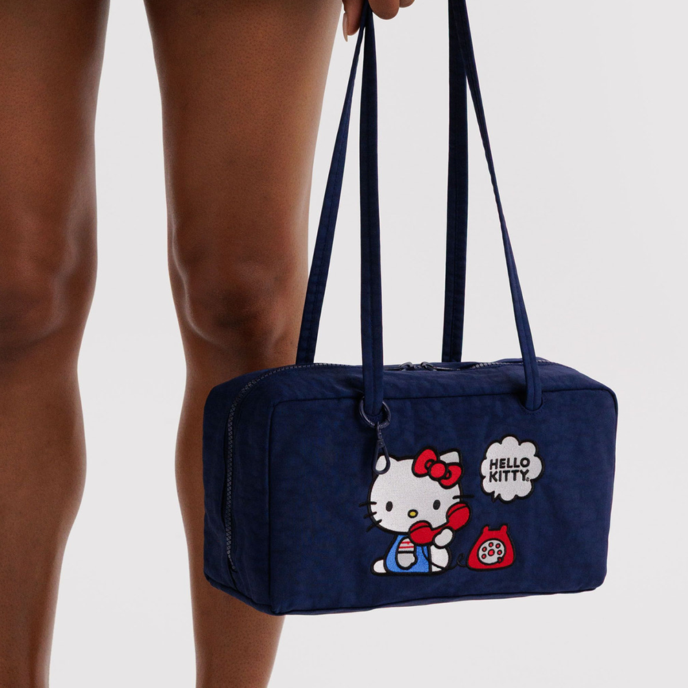 Baggu x Hello Kitty Nylon Bowler Bag Embroided Hello Kitty Phone