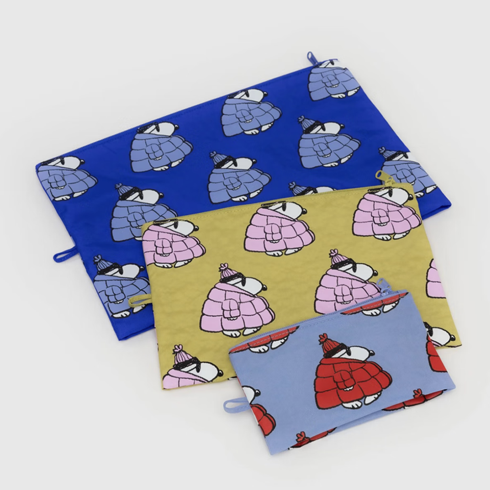 Baggu x Peanuts Go Pouch Puffer Snoopy Repeat