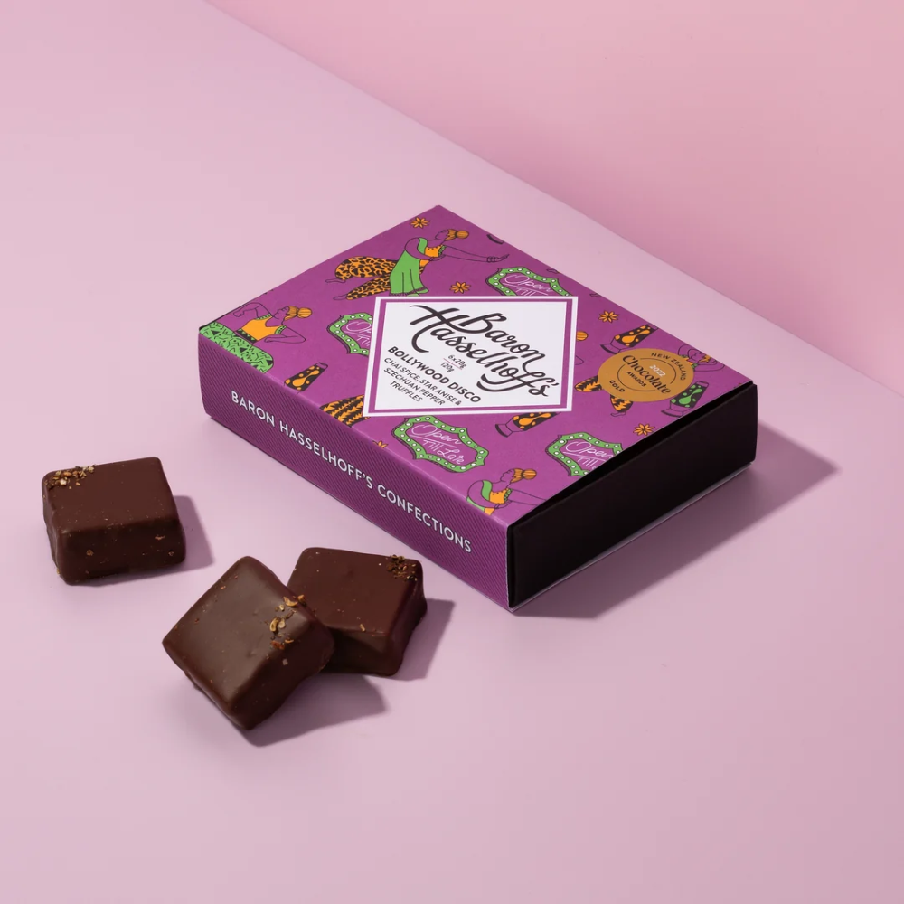 Baron Hasselhoff's Chocolate Bollywood Disco Chai Spice Chocolate Truffles Box of 6
