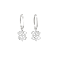 Lindi Kingi Earrings Baroque Star Sleepers a Dusting of Jewels  Silver