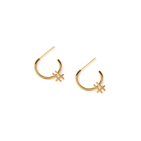 Ever Baseline Hoop Earrings Gold