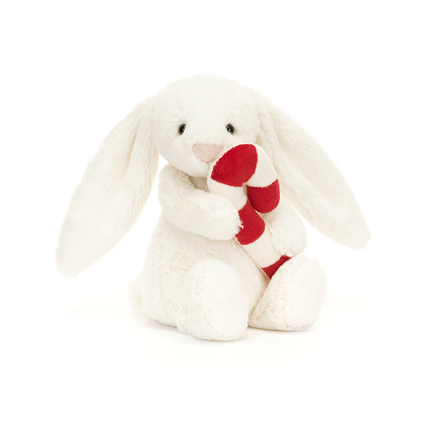 Jellycat Bashful Bunny with Candy Cane