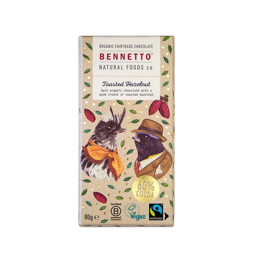 Bennetto Chocolate Toasted Hazelnut 80g