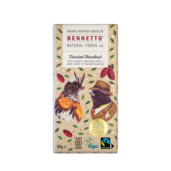 Bennetto Chocolate Toasted Hazelnut 80g