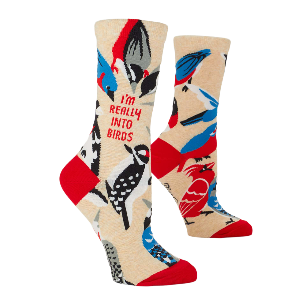 Blue Q Women's Socks Really Into Birds