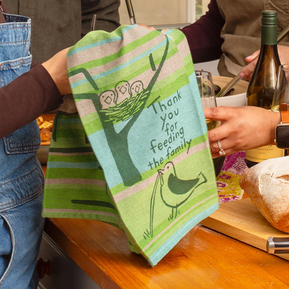 Blue Q Tea Towel Feeding the Family