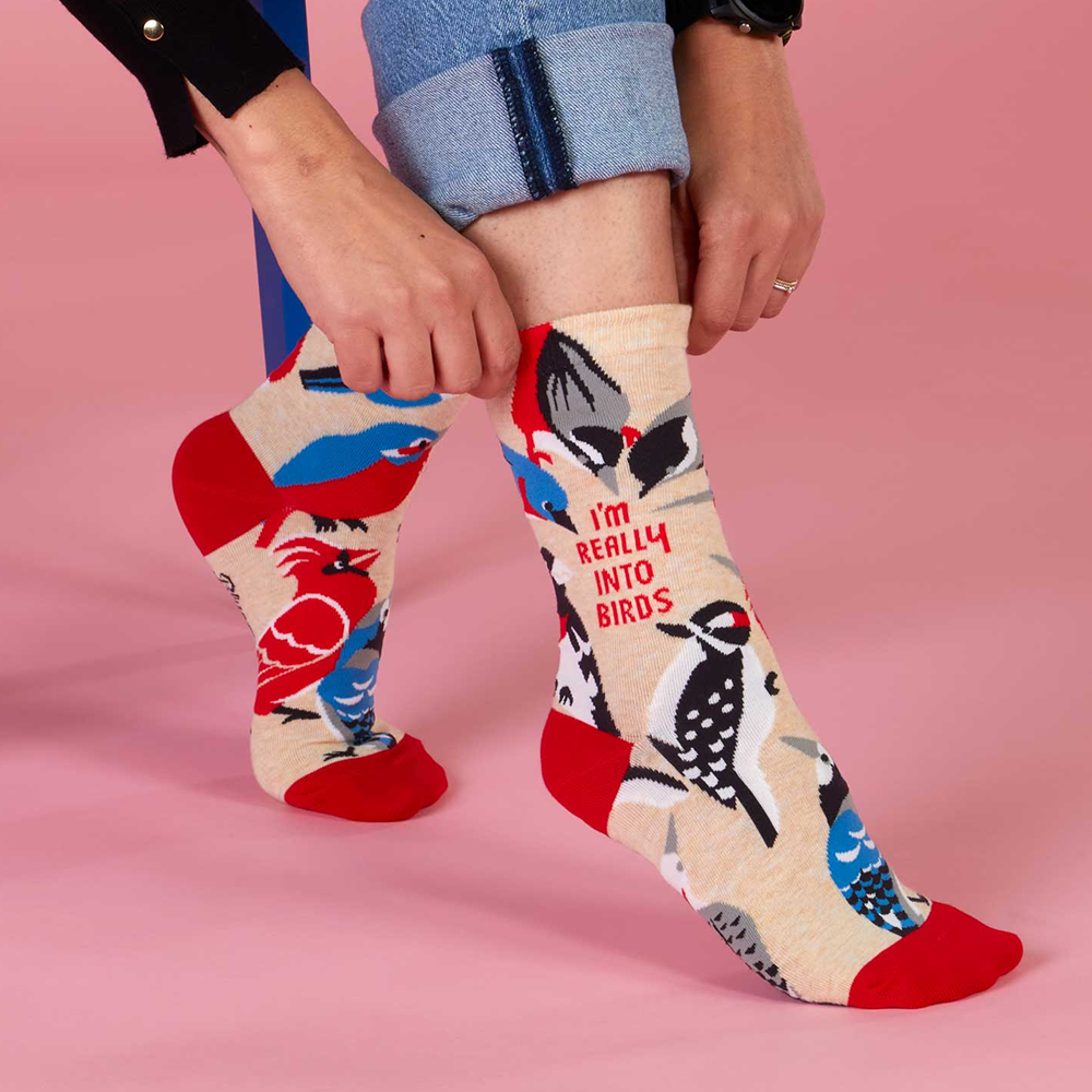 Blue Q Women's Socks Really Into Birds