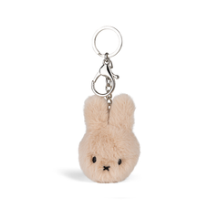 Bon Ton Toys x Miffy Keychain Fuzzy Plush Face Beige