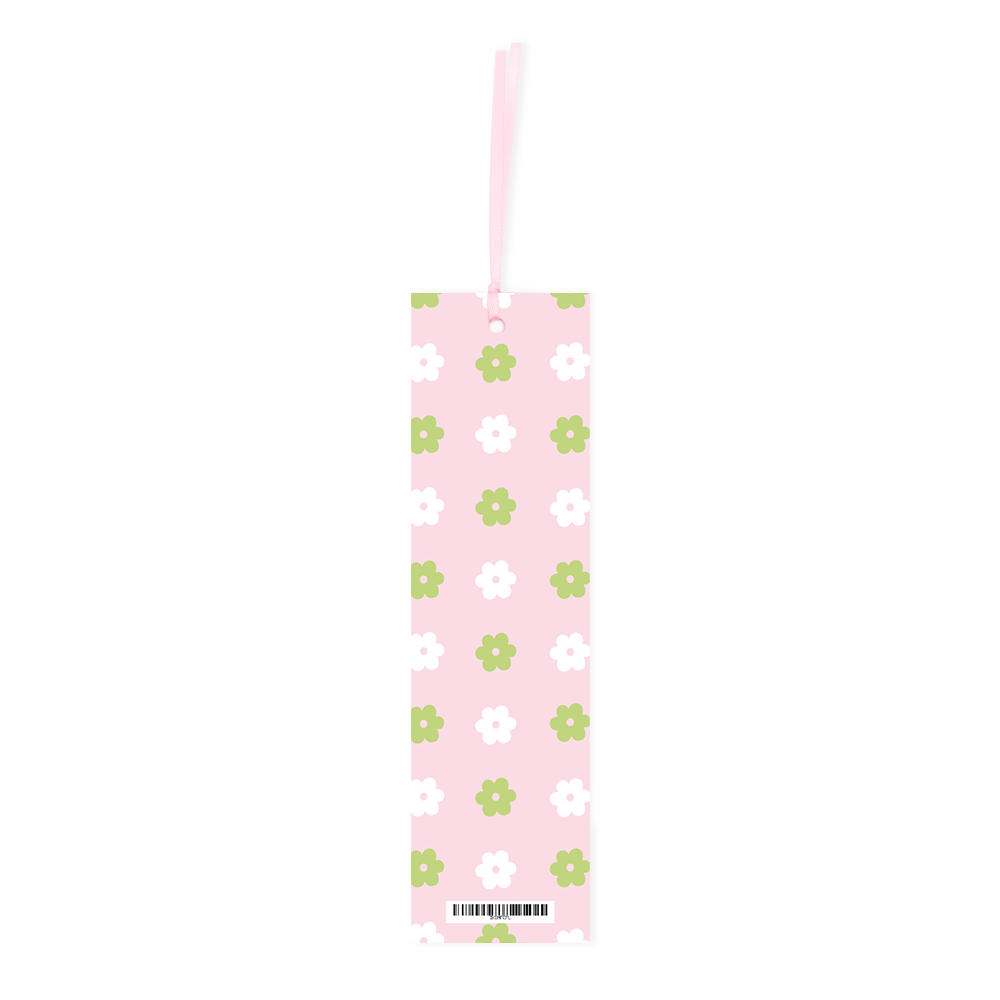 Iko Iko Double Sided Bookmark Flower Check Pink/Lime