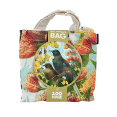 100% NZ Shopping Bag Botanical Tui