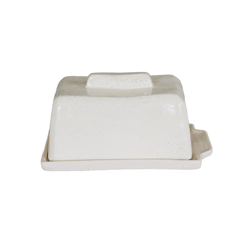 JS Ceramics Butter Dish Oatmeal