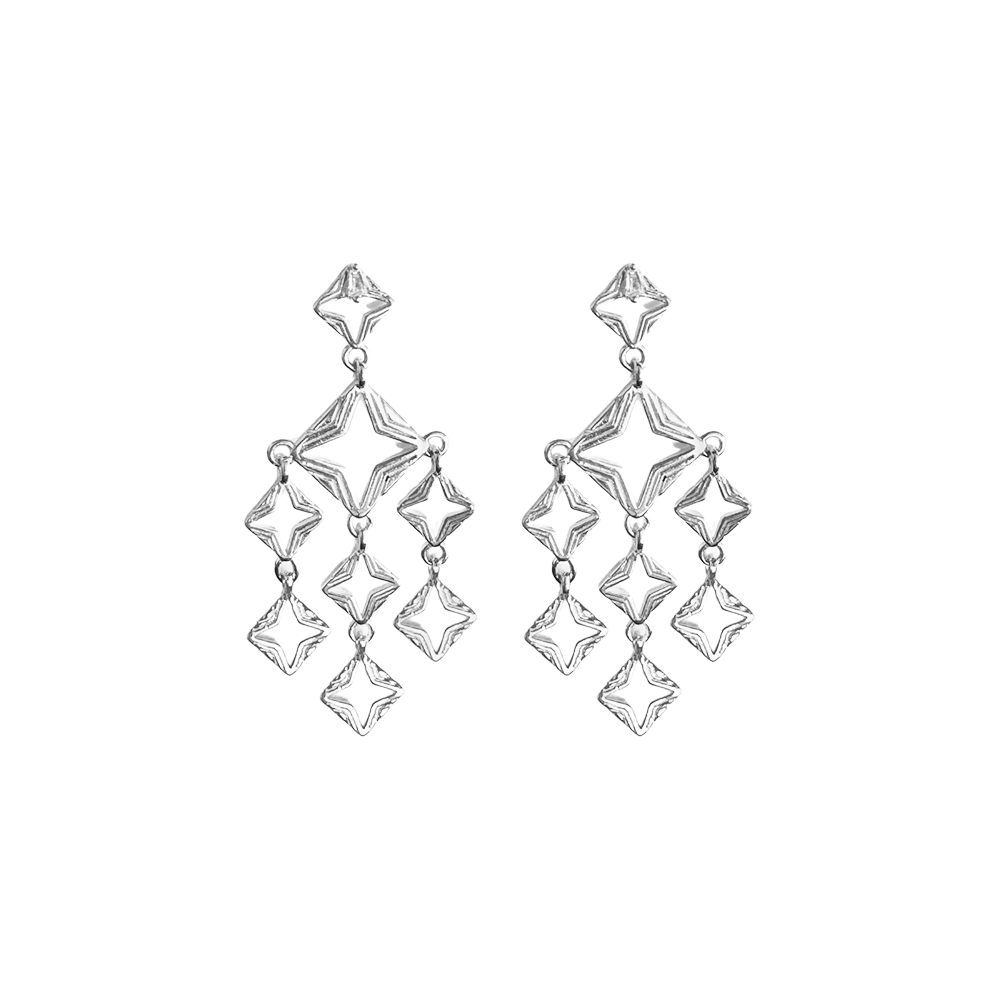 Lindi Kingi Earrings Byzante Embrace Silver