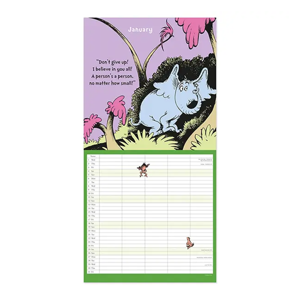 Portico 2025 Wall Calendar Dr Seuss