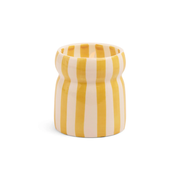 Paddywax Cabana Ceramic Candle Ochre Striped Gold Coast 184g