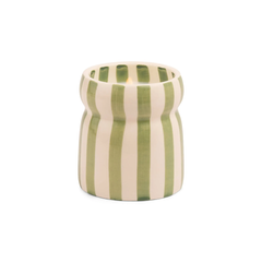Paddywax Cabana Ceramic Candle Sage Striped Bora Bora 184g