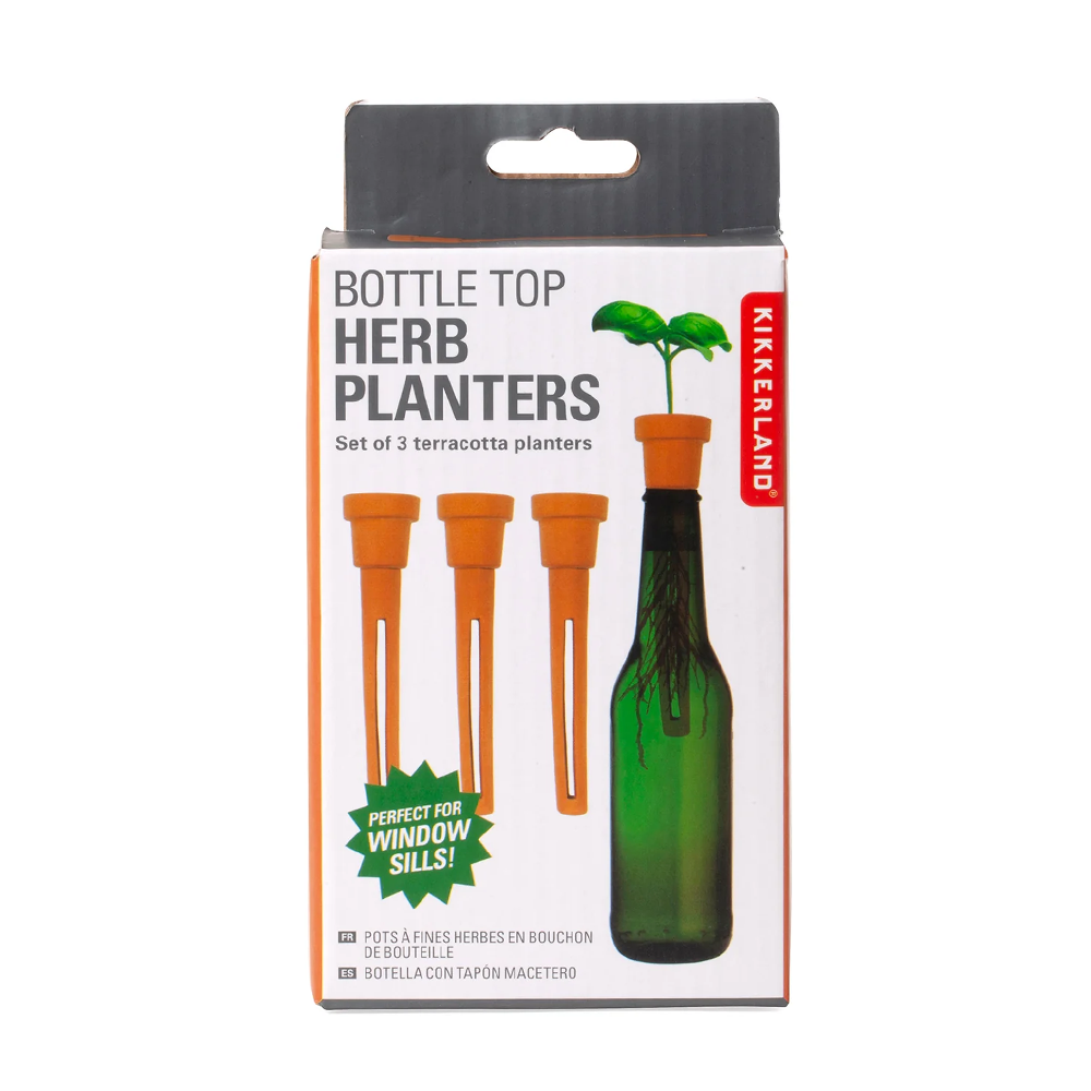 Fred Bottle Top Herb Planters