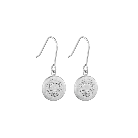Little Taonga Earrings Round Ocean Rā Silver