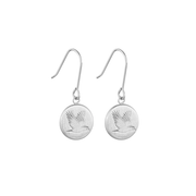 Little Taonga Earrings Round Kia Ora Kea Silver