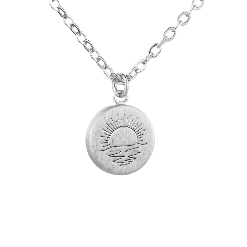 Little Taonga Necklace Round Ocean Rā Silver