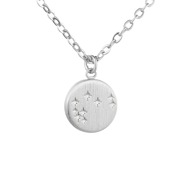 Little Taonga Necklace Round Mystical Matariki Silver