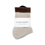 Le Bon Shoppe Girlfriend Socks Colour Block Black Coffee