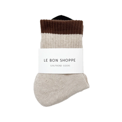 Le Bon Shoppe Girlfriend Socks Colour Block Black Coffee