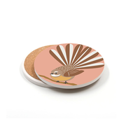 100% NZ Ceramic Coaster Fantail