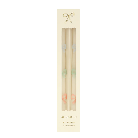 Meri Meri Taper Candles Pastal Bows