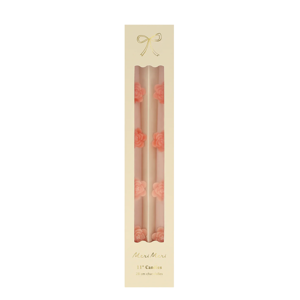 Meri Meri Taper Candles Pink Roses